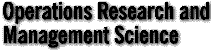 Operations Research and Management Science